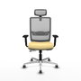 PIQUERAS Y CRESPO Silla de oficina Haches con mecanismo Sincro/Traslack Crema y Gris