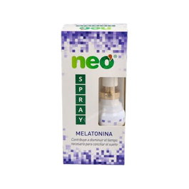 NEO Neo Spray Melatonina 25 ml - Spray Sublingual para Conciliar el Sueño, Con Piridoxina, Tiamina, Melisa y Lavanda