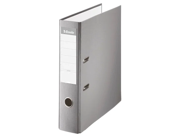 Esselte Archivador de palanca forrado PVC Gris lomo 75 mm Folio Esselte Archivador de palanca forrado PVC Gris lomo 75 mm Folio