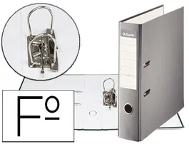 Esselte Archivador de Palanca Folio Lomo 75 mm Rado Gris