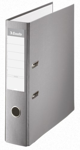 Esselte Archivador de palanca forrado PVC Gris lomo 75 mm Folio Esselte Archivador de palanca forrado PVC Gris lomo 75 mm Folio