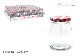 Mediterraneo Tarrito Vidrio Multiusos 190 cc - 6.9x9 cm (48 Unidades)