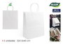 Algon Set 3 Bolsas Papel Blanco 32 x 12 x 40 cm (24 Unidades)