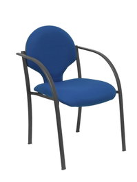 PIQUERAS Y CRESPO Silla Hellín Azul Marino con Brazos Fijos