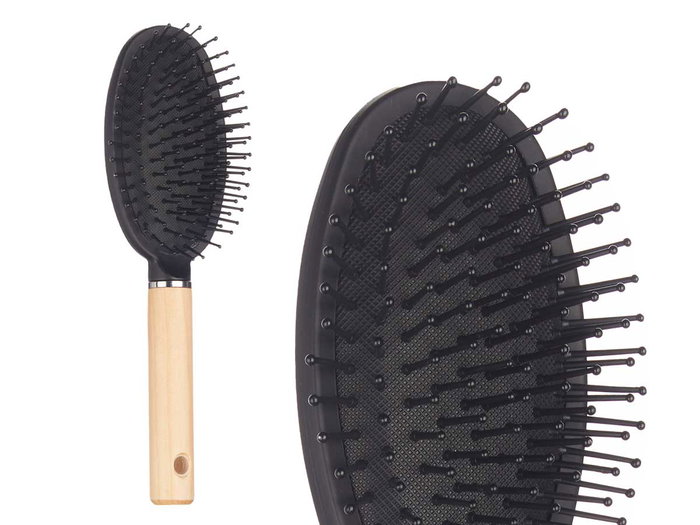 Berilo Cepillo Cabello Ovalado Mango Madera 7 cm x 25.5 cm x 4 cm (Set de 24)