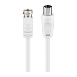 Goobay Cable Coaxial LNB a Toma RF 1,5 m Blanco