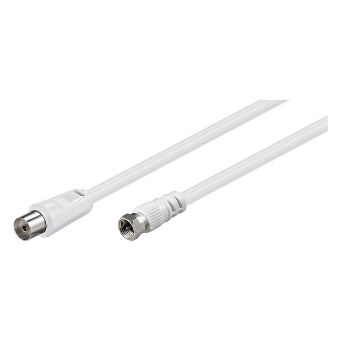 Goobay Cable Coaxial LNB a Toma RF 1,5 m Blanco