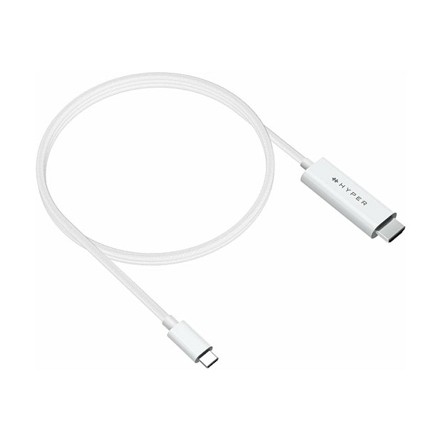 Targus Cable Adaptador HYPER HD6007WHGL, USB-C a HDMI 2.1a 4K, 2.5 m, Blanco