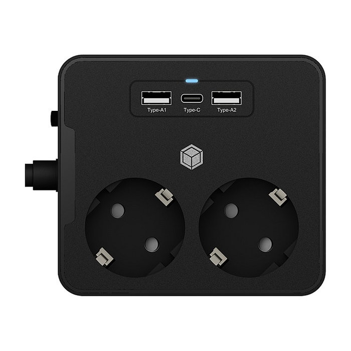ICY BOX IB-MPS2220B-CH Regleta con 2 Salidas AC y 3 Puertos USB ICY BOX IB-MPS2220B-CH Regleta con 2 Salidas AC y 3 Puertos USB