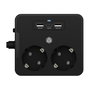 ICY BOX IB-MPS2220B-CH Regleta con 2 Salidas AC y 3 Puertos USB