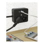 ICY BOX IB-MPS2220B-CH Regleta con 2 Salidas AC y 3 Puertos USB