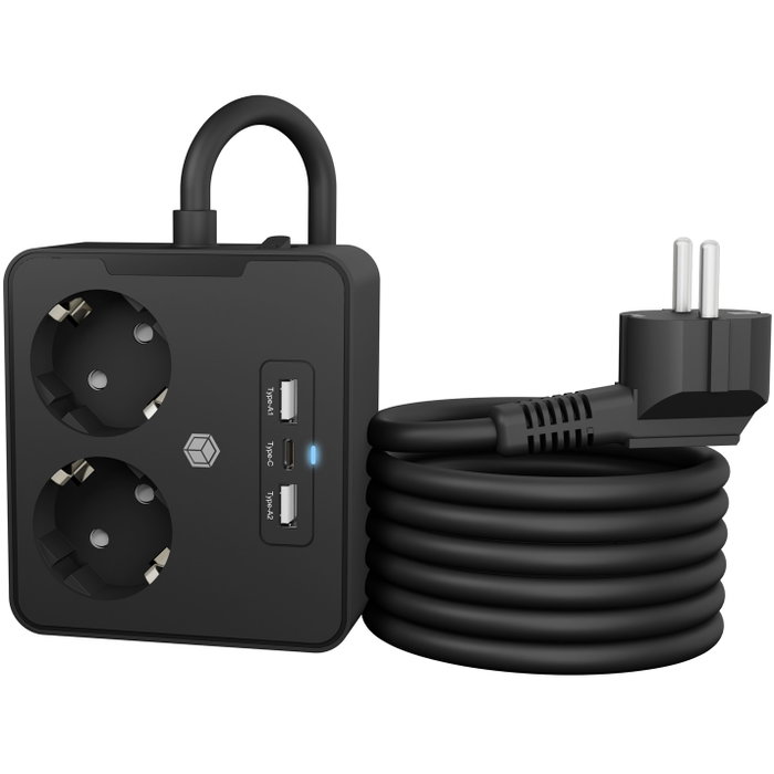 ICY BOX IB-MPS2220B-CH Regleta con 2 Salidas AC y 3 Puertos USB ICY BOX IB-MPS2220B-CH Regleta con 2 Salidas AC y 3 Puertos USB