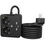 ICY BOX IB-MPS2220B-CH Regleta con 2 Salidas AC y 3 Puertos USB