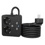 ICY BOX IB-MPS2220B-CH Regleta con 2 Salidas AC y 3 Puertos USB