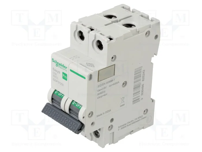 SCHNEIDER ELECTRIC Easy9 Pro MCB Interruptor magnetotérmico 50A 2P 6kA SCHNEIDER ELECTRIC Easy9 Pro MCB Interruptor magnetotérmico 50A 2P 6kA