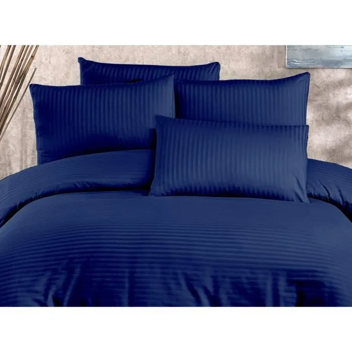 Aucune Juego de Cama 1 Funda Nórdica 220x240 cm + 2 Fundas de Almohada 60x60 cm Azul ASI8683743939268