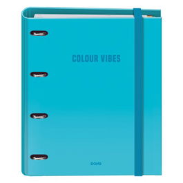 Carpebloc Dohe Colour Vibes A4 4 Anillas Mixtas 35 Mm Con Recambio 100Hj. 90Gr. Cuadric.5X5 Cyan