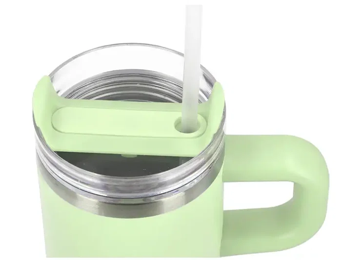 Antartik Taza térmica Pulse con asa y pajita, 570 ml, Morado