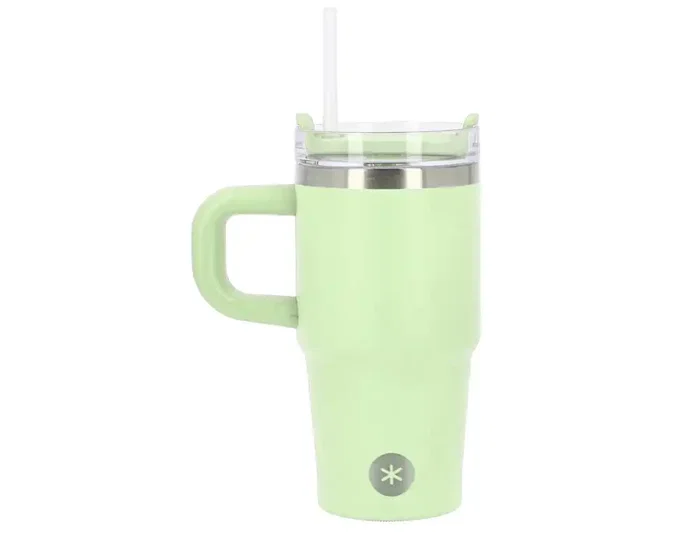 Antartik Taza térmica Pulse con asa y pajita, 570 ml, Morado