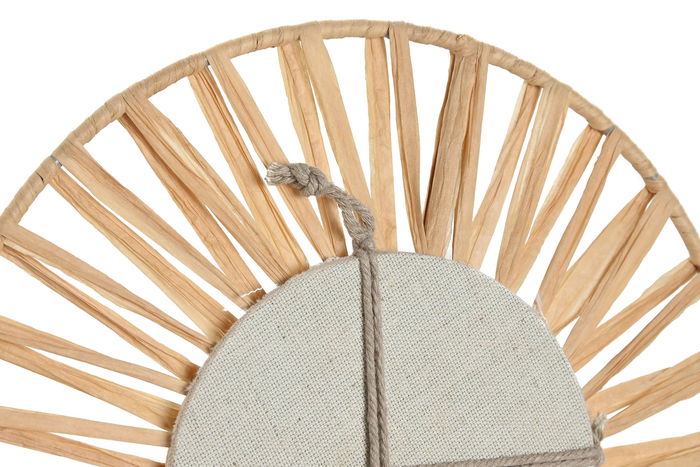 DKD Home Decor Espejo Scandi Natural Set de 3 Piezas con Marco de Rafia y Cristal 20x20x2 cm DKD Home Decor Espejo Scandi Natural Set de 3 Piezas con Marco de Rafia y Cristal 20x20x2 cm