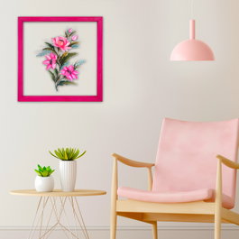 Wallity CAM1781134 Cuadro Decorativo Enmarcado 32x32 cm Cristal y Madera Impresion UV