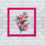 Wallity CAM1781134 Cuadro Decorativo Enmarcado 32x32 cm Cristal y Madera Impresion UV