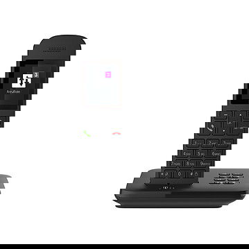 Telekom Sinus A12 - Teléfono Inalámbrico DECT/Analógico con Contestador Automático, Pantalla TFT 2", Altavoz, Negro Telekom Sinus A12 - Teléfono Inalámbrico DECT/Analógico con Contestador Automático, Pantalla TFT 2", Altavoz, Negro