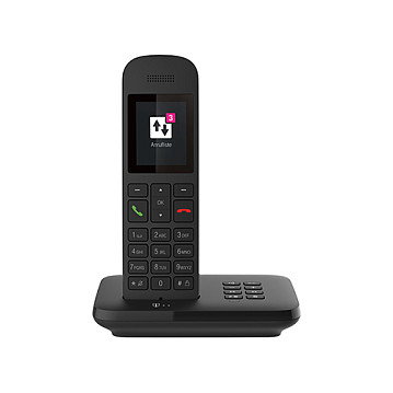 Telekom Sinus A12 Teléfono inalámbrico con contestador - Negro Telekom Sinus A12 Teléfono inalámbrico con contestador - Negro