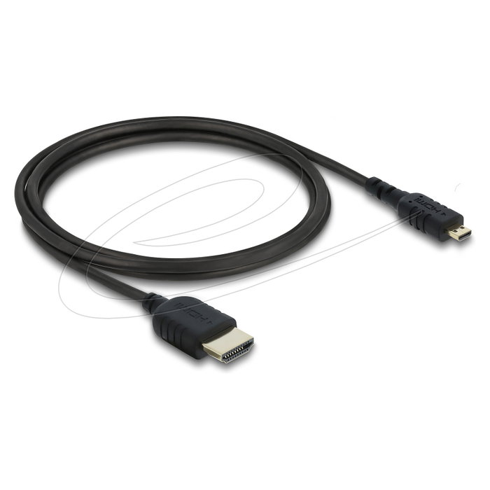 DeLOCK Cable HDMI de alta velocidad de HDMI tipo A a Micro HDMI, 1 m, 8K DeLOCK Cable HDMI de alta velocidad de HDMI tipo A a Micro HDMI, 1 m, 8K