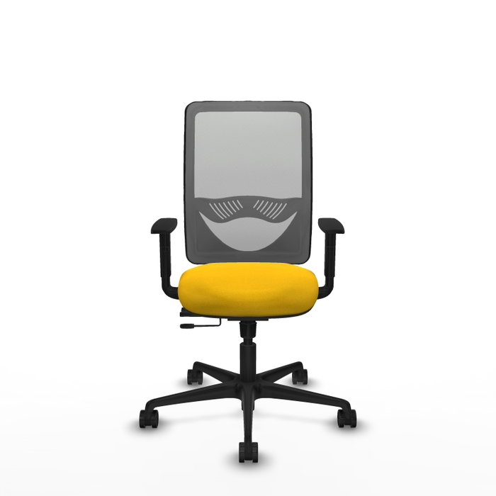 PIQUERAS Y CRESPO Silla de oficina Zulema Amarillo/Gris con mecanismo Sincro/Traslack PIQUERAS Y CRESPO Silla de oficina Zulema Amarillo/Gris con mecanismo Sincro/Traslack