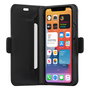dbramante1928 Copenhagen Slim Funda de Cuero para Apple iPhone 12 mini, Con Cierre Magnético y 3 Bolsillos para Tarjetas, Color Negro