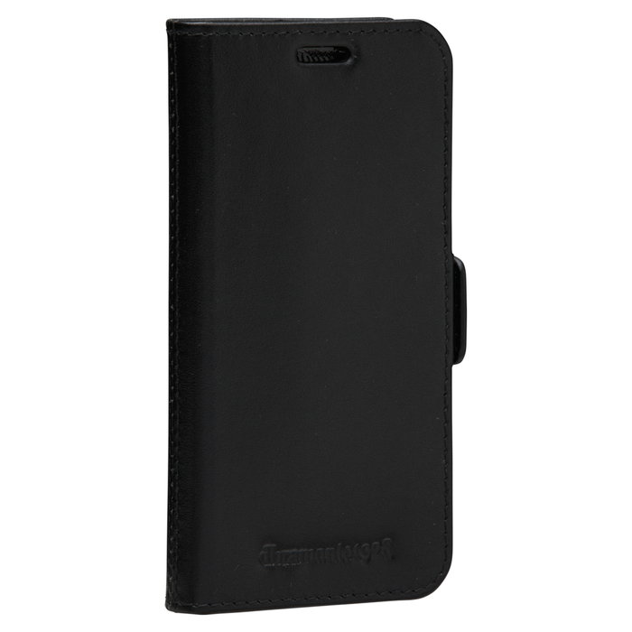 dbramante1928 Copenhagen Slim Funda de Cuero para Apple iPhone 12 mini, Con Cierre Magnético y 3 Bolsillos para Tarjetas, Color Negro