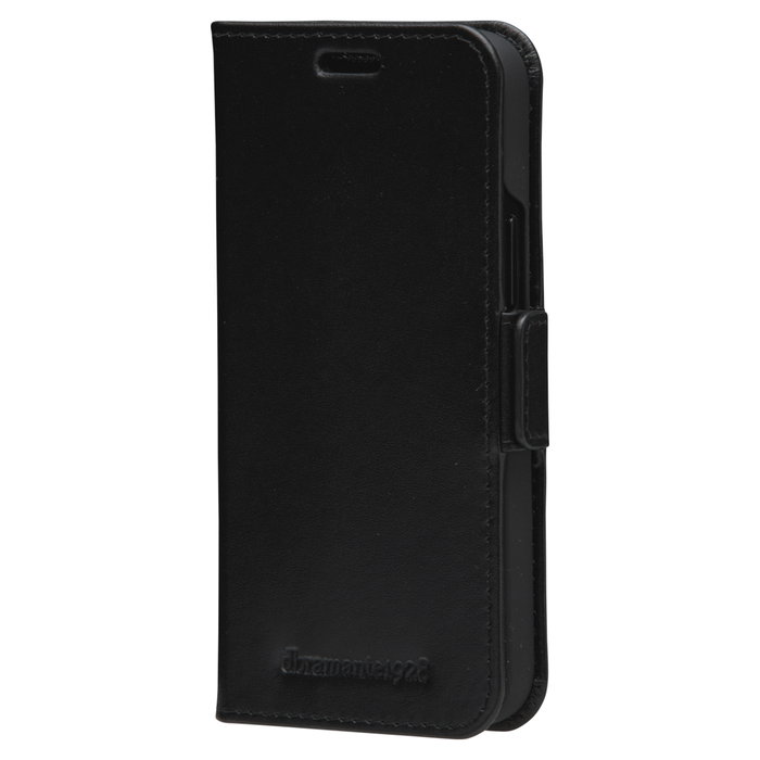 dbramante1928 Copenhagen Slim Funda de Cuero para Apple iPhone 12 mini, Con Cierre Magnético y 3 Bolsillos para Tarjetas, Color Negro