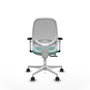 PIQUERAS Y CRESPO Silla de oficina Cilanco con mecanismo Sincro/Traslack Turquesa y Gris