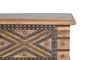Giner y Colomer Baúl de Madera de Mango con Detalles Metálicos Color Natural 46x116x40 cm