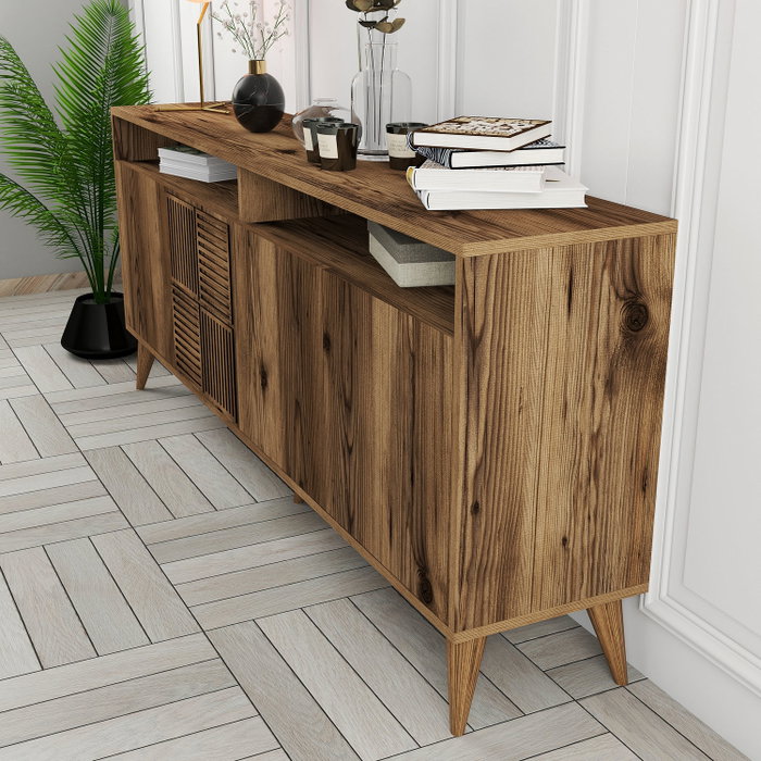 Hanah Home Consola Milan Walnut Color Nogal 180x78x35 cm