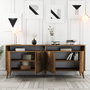 Hanah Home Consola Milan Walnut Color Nogal 180x78x35 cm