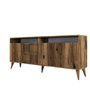 Hanah Home Consola Milan Walnut Color Nogal 180x78x35 cm