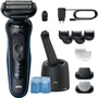 Braun Afeitadora Eléctrica Serie 5 8700216647229 Negra y Azul, Batería 50 Minutos, Carga Rápida