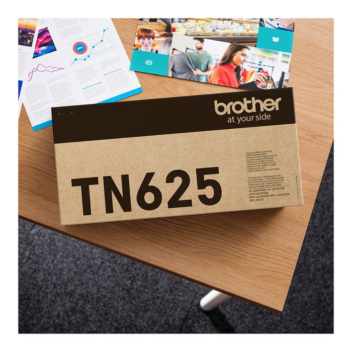 Brother TN-625C Toner Cian Original, Alto Rendimiento 1800 páginas, Compatible con HL-L8430CDW DCP-L8630 MFC-L8730CDW HL-L8570CDW MFC-L8970CDW