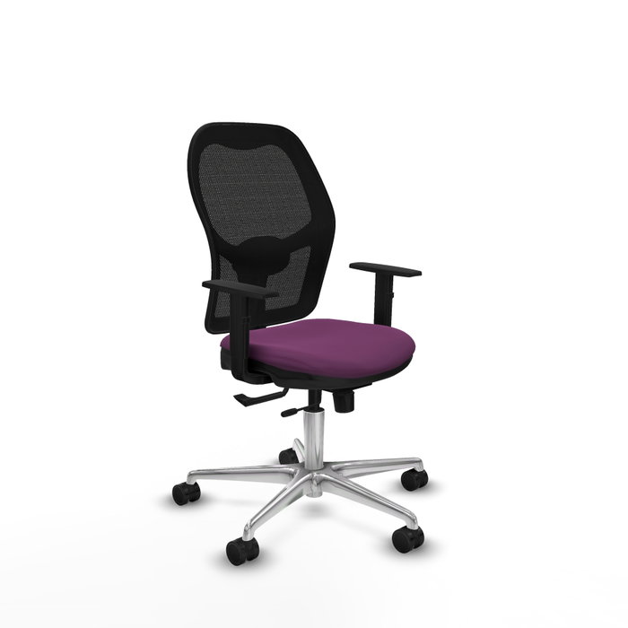 PIQUERAS Y CRESPO Silla de oficina Jorquera con mecanismo Sincro/Traslack, Morado y Negro PIQUERAS Y CRESPO Silla de oficina Jorquera con mecanismo Sincro/Traslack, Morado y Negro