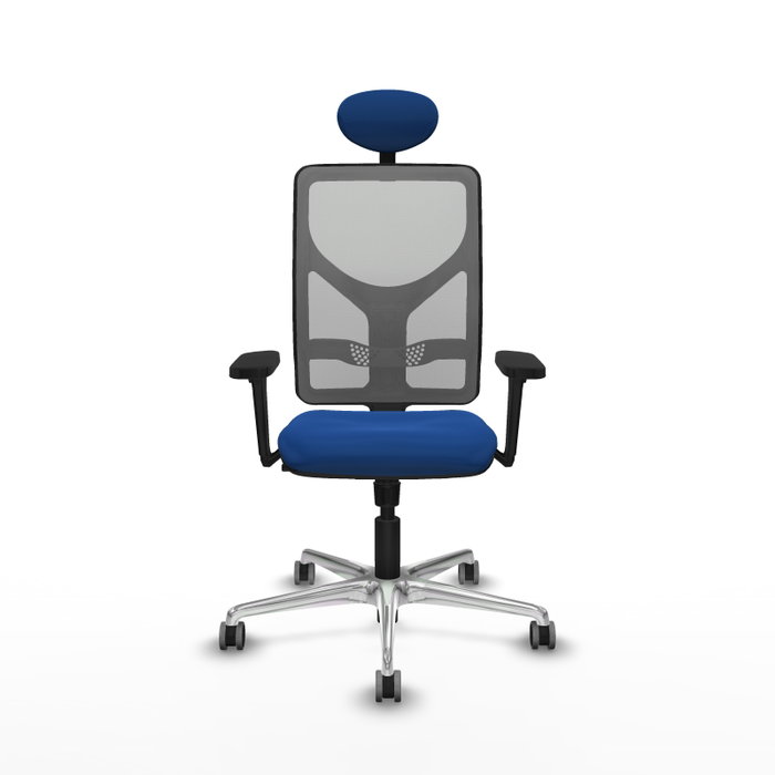 PIQUERAS Y CRESPO Silla de oficina Motilla con mecanismo Sincro, Azul y Gris