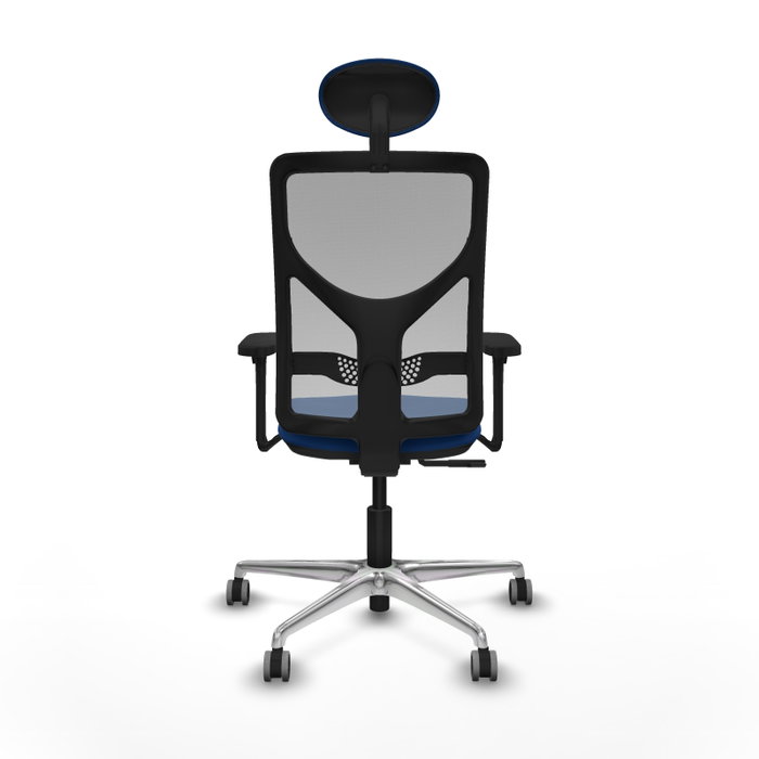 PIQUERAS Y CRESPO Silla de oficina Motilla con mecanismo Sincro, Azul y Gris
