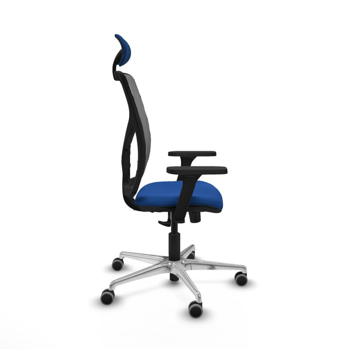 PIQUERAS Y CRESPO Silla de oficina Motilla con mecanismo Sincro, Azul y Gris