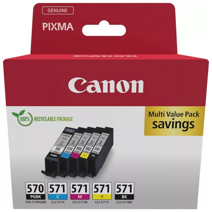 Canon Multipack de Cartuchos PGI-570 y CLI-571 (0372C006)