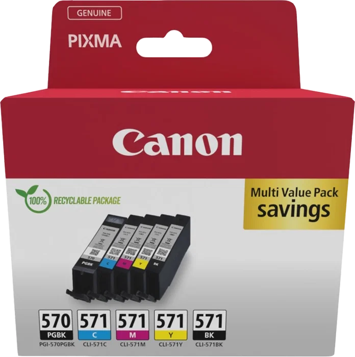 Canon Multipack de Cartuchos PGI-570 y CLI-571 (0372C006)