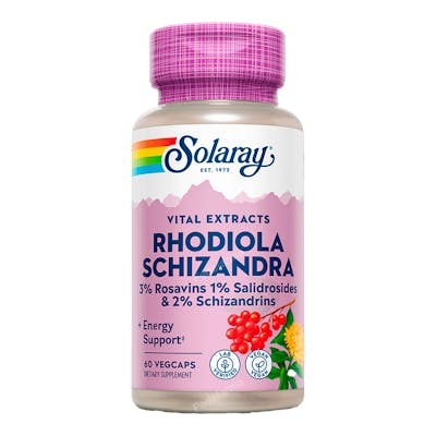 SOLARAY Schizandra - Rodhiola 500Mg 60 Cápsulas Veganas Fatiga Mental Física Resistencia Ejercicio Bienestar SOLARAY Schizandra - Rodhiola 500Mg 60 Cápsulas Veganas Fatiga Mental Física Resistencia Ejercicio Bienestar