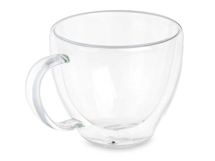 Vivalto Taza Cafe Vidrio Borosilicato Transparente 140 ml 10.5x8x7.5 cm (Set de 24)