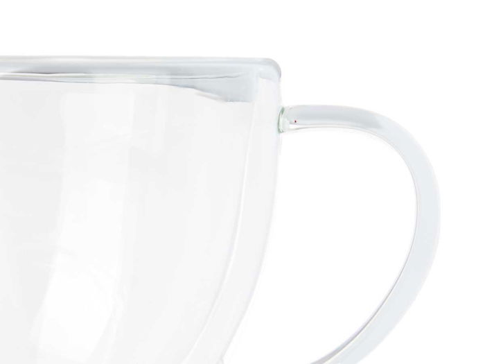 Vivalto Taza Cafe Vidrio Borosilicato Transparente 140 ml 10.5x8x7.5 cm (Set de 24)