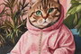 DKD Home Decor Cuadro Lienzo MDF 62x62 cm Gato Sofá Lacado Surtido de 2